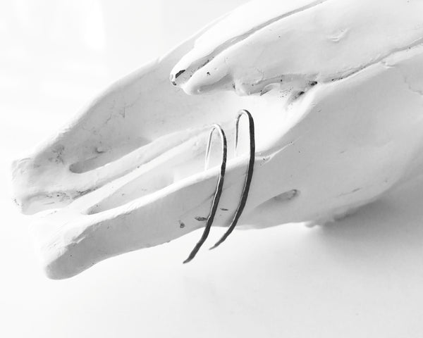 Wrire Threader Earrings custom size in Sterling Silver, Black or Turquoise