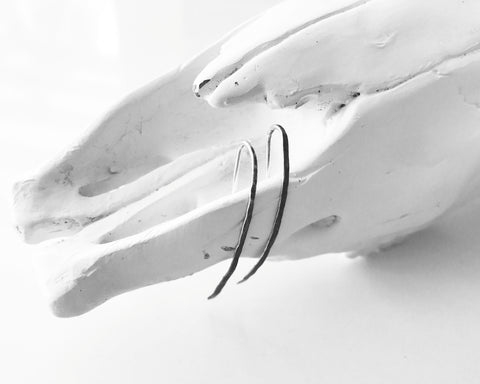 Wrire Threader Earrings custom size in Sterling Silver, Black or Turquoise