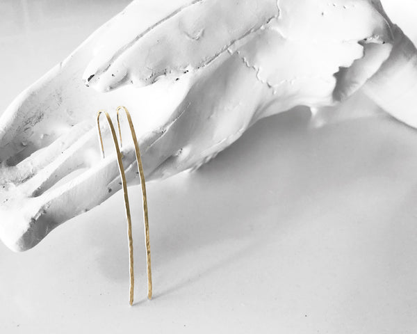 Wrire Threader Earrings custom size in Sterling Silver, Black or Turquoise