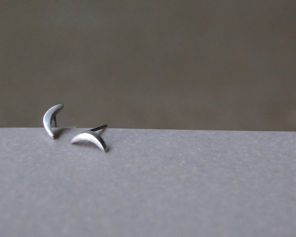 Waning Crescent Moon Studs