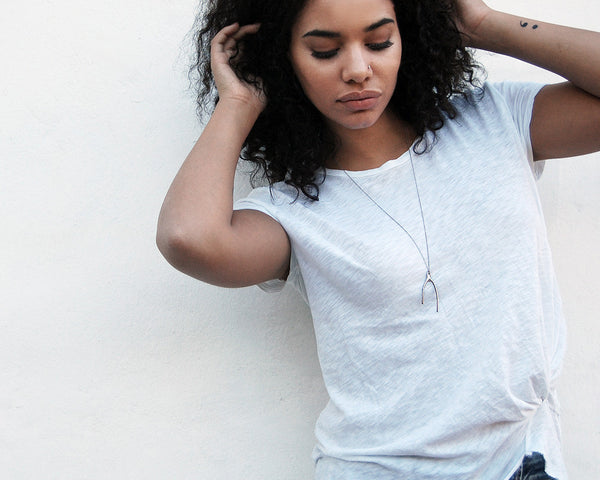 Organic Wishbone Necklace