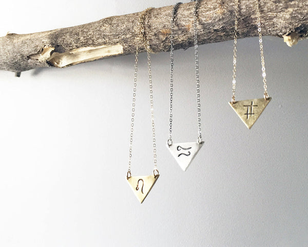 Triangle Zodiac Sign Necklace- Custom