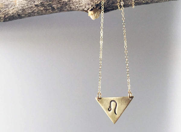 Triangle Zodiac Sign Necklace- Custom
